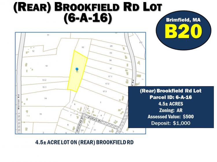 Brookfield Rd (Rear) Lot (6-A-16), BRIMFIELD, MA