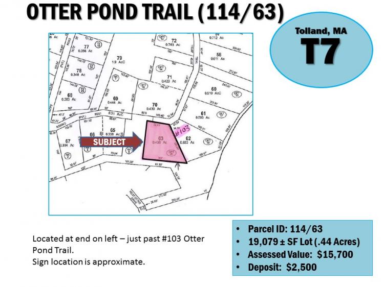 OTTER POND TRAIL (114/63), TOLLAND, MA