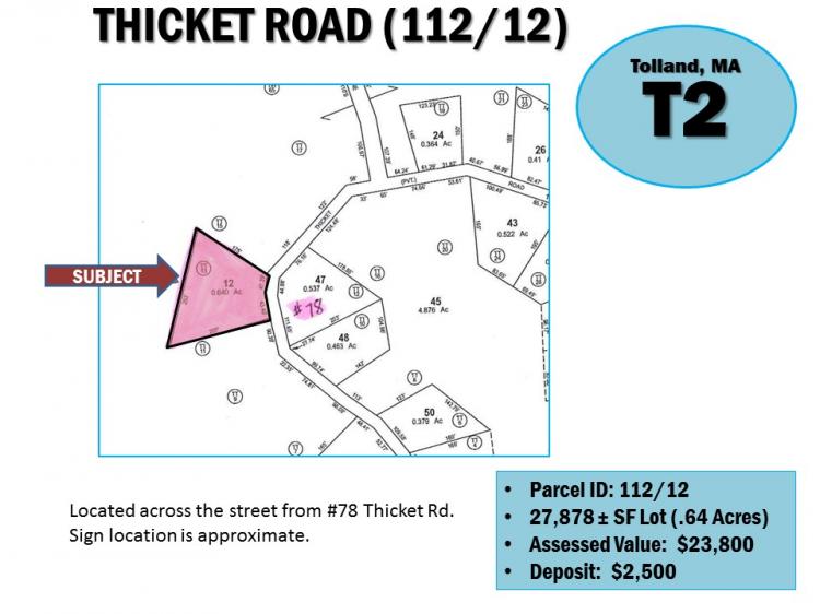 THICKET ROAD (112/12), TOLLAND, MA