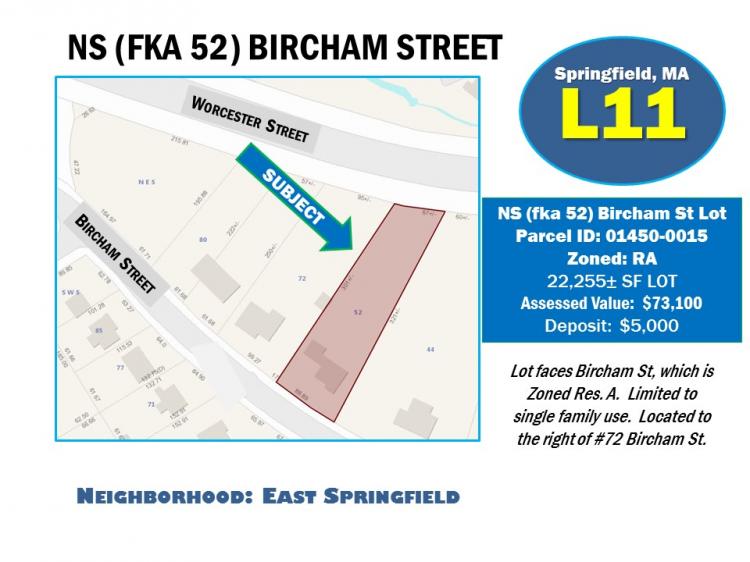 NS (F/K/A 52) BIRCHAM STREET, SPRINGFIELD, MA
