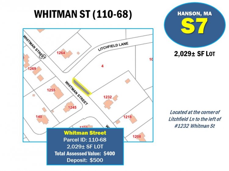 WHITMAN ST (Parcel 110-68), HANSON, MA