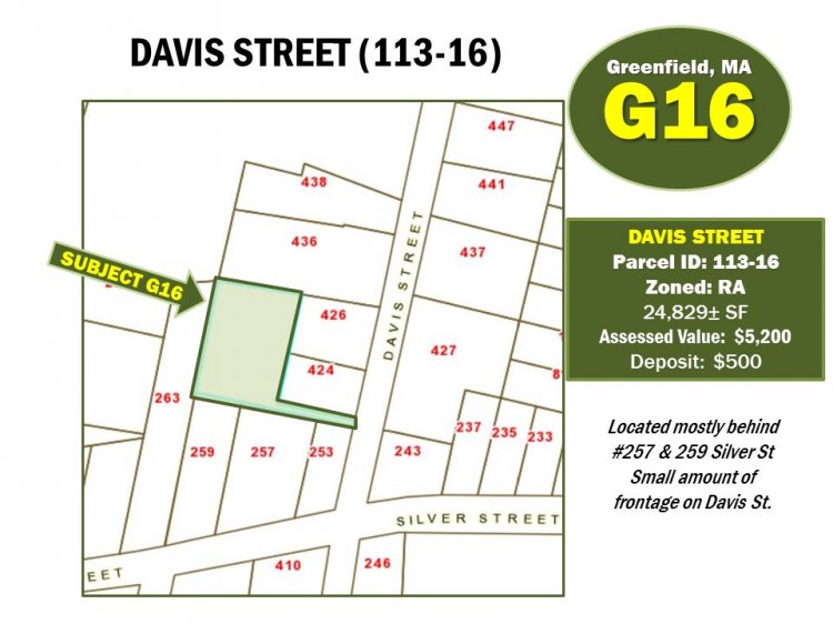 DAVIS STREET (113-16), GREENFIELD, MA