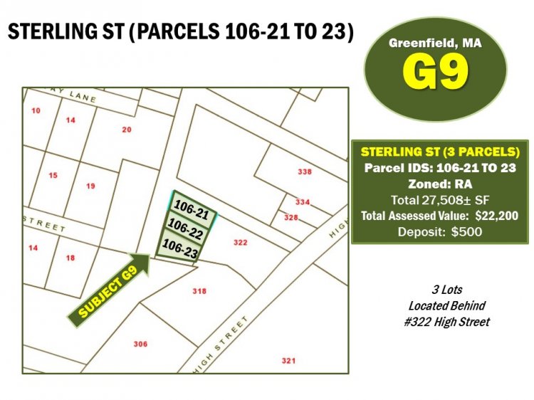 STERLING ST (3 PARCELS) (106-21 TO 106-23), GREENFIELD, MA